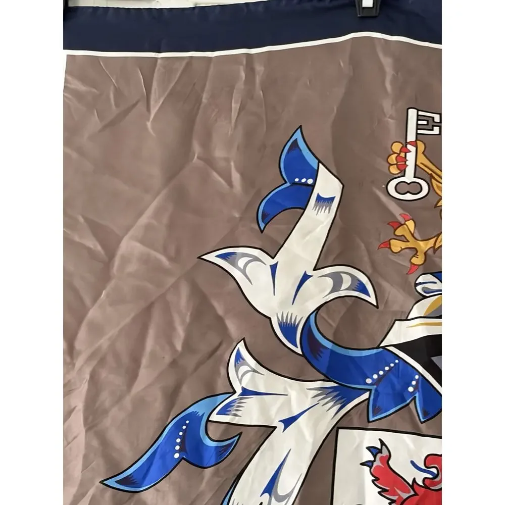 Vtg Kent School CT Silk Scarf ~ Harris Made In England Bespoke Crest Motto RARE